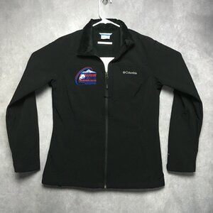 Columbia‎ Women Omni Shield Wind Block Jacket Black Coat size Large Soft Collar